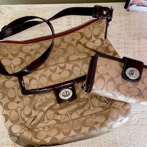 Coach Pocketbook and matching wallet Both for $80